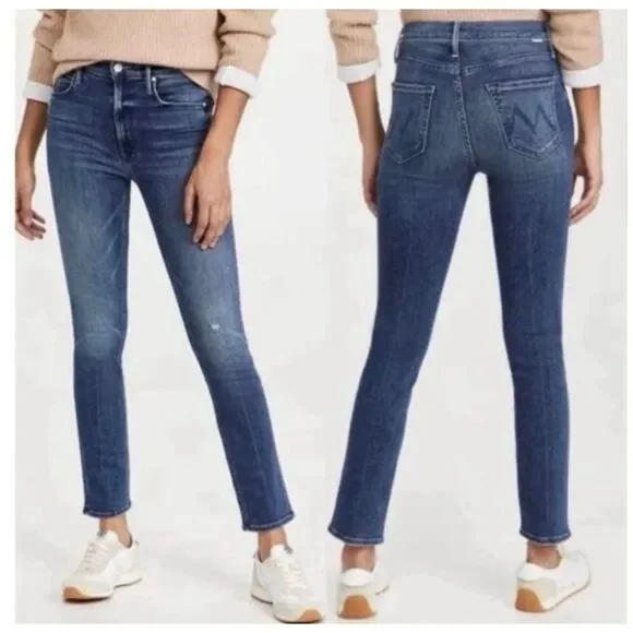 Mother The Dazzler Hoover Straight Leg High Waist Jeans, Sz 26 - Picture 2 of 9